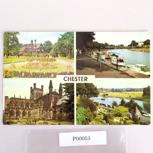 Vintage 1969 Postcard Chester England Great Britain UK Grosvenor Park Cathedral - Picture 1 of 2